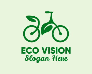 Green Eco Bicycle logo design