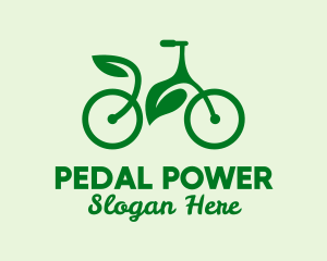 Bicycle - Green Eco Bicycle logo design