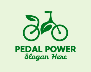 Green Eco Bicycle logo design