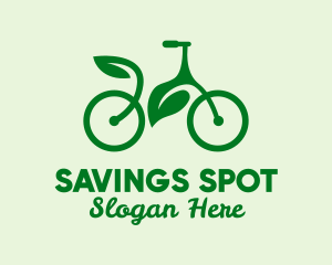 Green Eco Bicycle logo design