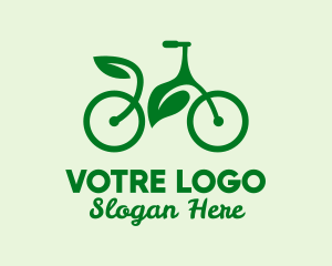 Save The Earth - Green Eco Bicycle logo design
