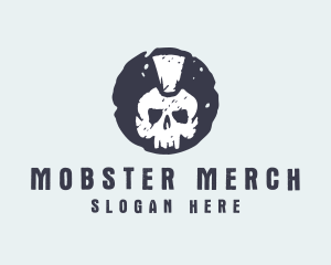 Gangster - Mohawk Skull Gangster logo design