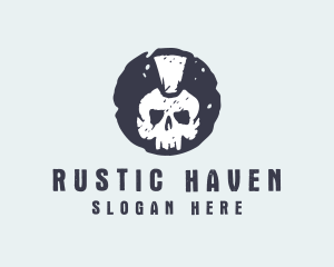 Mohawk Skull Gangster logo design