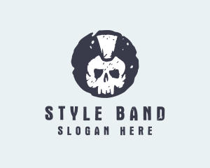 Mohawk Skull Gangster logo design