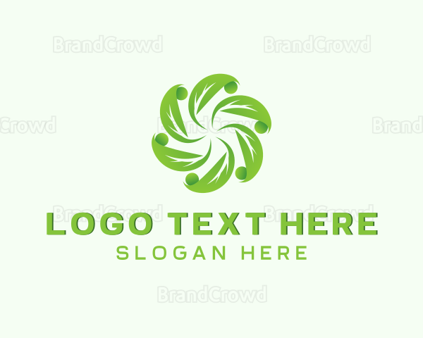 Natural Organic Herb Leaf Logo