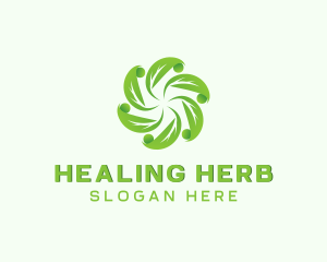 Natural Organic Herb Leaf logo design