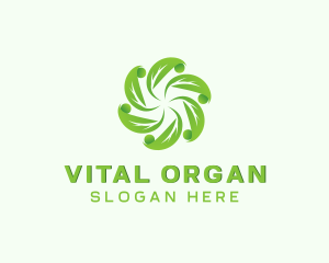 Natural Organic Herb Leaf logo design