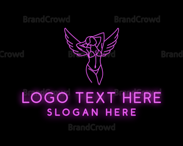 Neon  Lady Seductress Logo