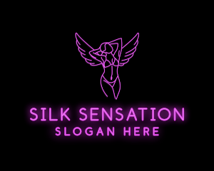 Sensual - Neon  Lady Seductress logo design