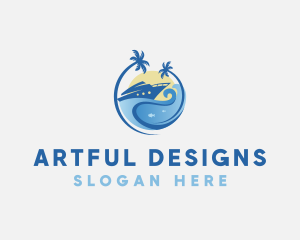 Travel Yacht Tourism logo design