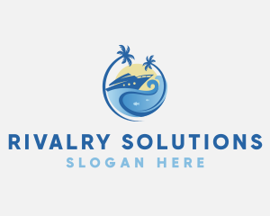 Travel Yacht Tourism logo design