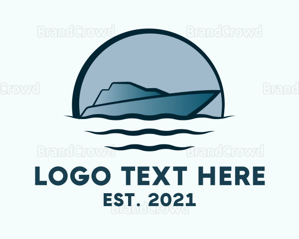 Luxury Boat Yacht Sailing Logo