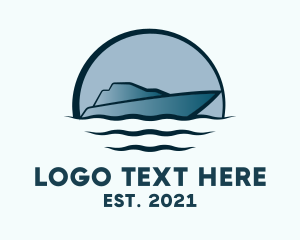 Row - Luxury Boat Yacht Sailing logo design