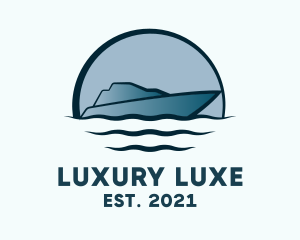 Luxury Boat Yacht Sailing logo design