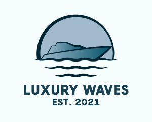 Yacht - Luxury Boat Yacht Sailing logo design