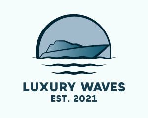 Luxury Boat Yacht Sailing logo design