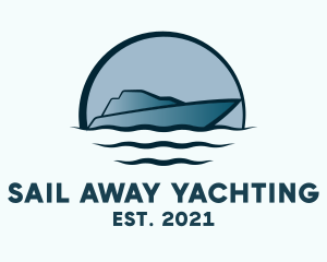 Luxury Boat Yacht Sailing logo design