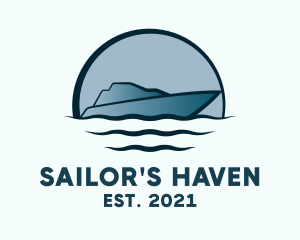 Luxury Boat Yacht Sailing logo design