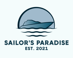 Boat - Luxury Boat Yacht Sailing logo design