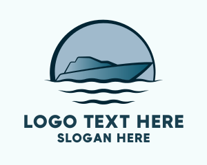 Luxury Boat Yacht Sailing Logo