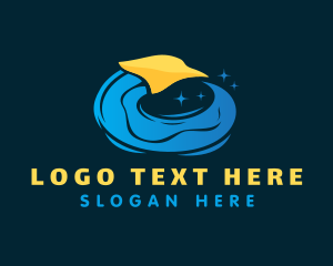 Cleaning Water Sponge logo design