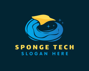 Sponge - Cleaning Water Sponge logo design