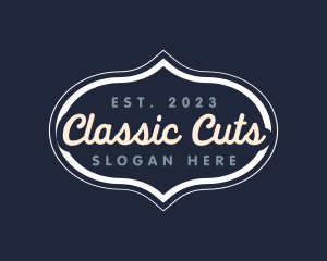 Retro Cursive Business logo design