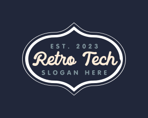 Retro Cursive Business logo design