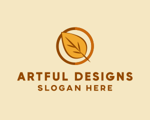 Natural Autumn Leaf logo design