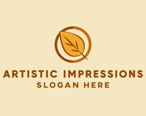 Natural Autumn Leaf logo design