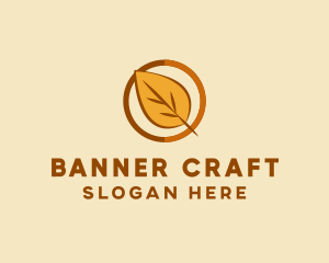 Natural Autumn Leaf logo design