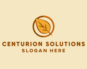 Natural Autumn Leaf logo design