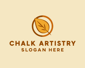 Natural Autumn Leaf logo design