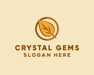 Natural Autumn Leaf logo design