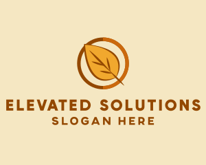 Natural Autumn Leaf logo design