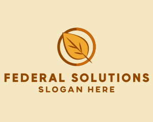 Natural Autumn Leaf logo design