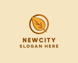 Natural Autumn Leaf logo design