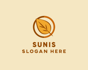 Natural Autumn Leaf logo design