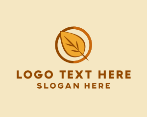 Natural Autumn Leaf Logo