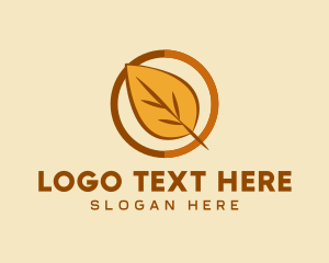 Natural Autumn Leaf logo design