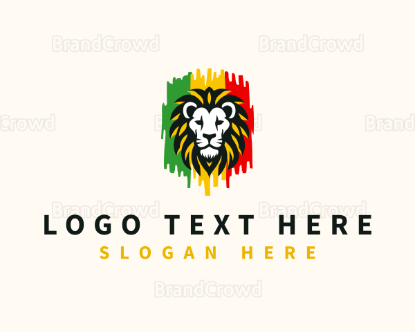 Reggae Lion Rastafari Logo