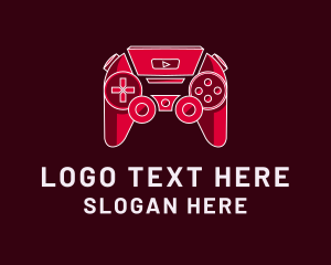 Vlog - Video Game Console Controller logo design
