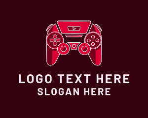 Play Button - Video Game Console Controller logo design