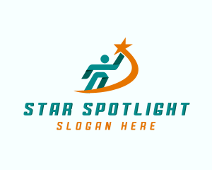 Star Swoosh People logo design