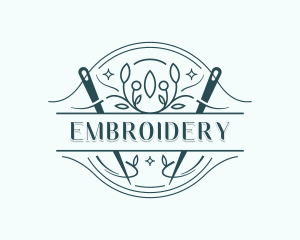 Stitching Embroidery Tailor logo design