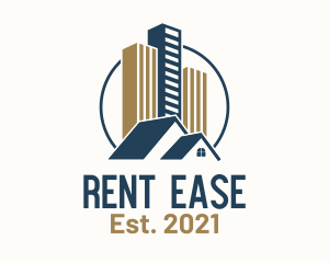 Renting - Residence Building Realtor logo design