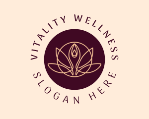 Wellness Yoga Lotus logo design