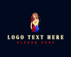 Filipina - Filipina Fashion Dress logo design