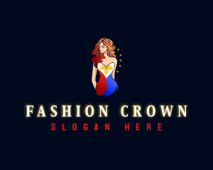 Filipina Fashion Dress logo design