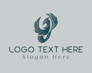 Freedom - Phoenix Bird Wings logo design